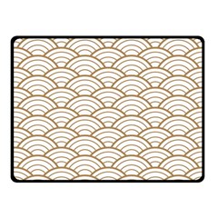 Art Deco,japanese Fan Pattern, Gold,white,vintage,chic,elegant,beautiful,shell Pattern, Modern,trendy Fleece Blanket (small) by NouveauDesign