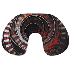 The Thousand And One Rings Of The Fractal Circus Travel Neck Pillows by jayaprime