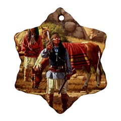 Apache Braves Snowflake Ornament (two Sides) by allthingseveryone