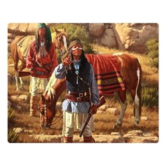 Apache Braves Double Sided Flano Blanket (large)  by allthingseveryone