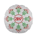 Snowflake Graphics Date Year Standard 15  Premium Flano Round Cushions Front
