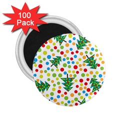 Pattern Circle Multi Color 2 25  Magnets (100 Pack)  by Celenk