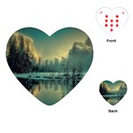 Yosemite Park Landscape Sunrise Playing Cards (Heart)  Front