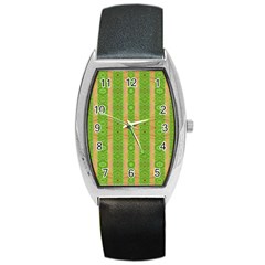 Seamless Tileable Pattern Design Barrel Style Metal Watch by Celenk