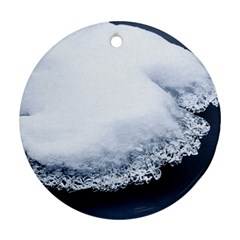 Ice, Snow And Moving Water Ornament (round) by Ucco