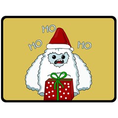 Yeti Xmas Double Sided Fleece Blanket (large)  by Valentinaart