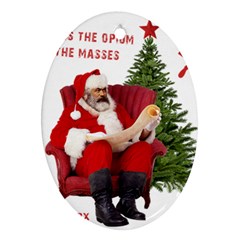 Karl Marx Santa  Oval Ornament (two Sides) by Valentinaart