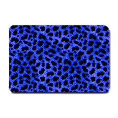 Blue Cheetah Print  Small Doormat  by Bigfootshirtshop