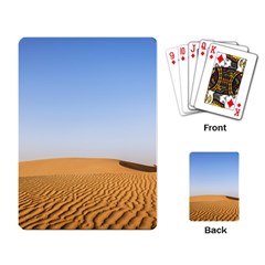 Desert Dunes With Blue Sky Playing Card by Ucco