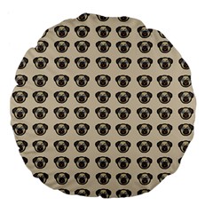 Puppy Dog Pug Pup Graphic Large 18  Premium Flano Round Cushions by Celenk