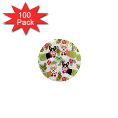 Hula Corgis Fabric 1  Mini Magnets (100 Pack)  by Celenk