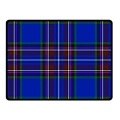 Bright Blue Plaid Double Sided Fleece Blanket (small)  by allthingseveryone
