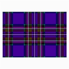 Purple Tartan Plaid Large Glasses Cloth (2-side) by allthingseveryone