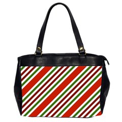 Christmas Color Stripes Office Handbags (2 Sides)  by Celenk