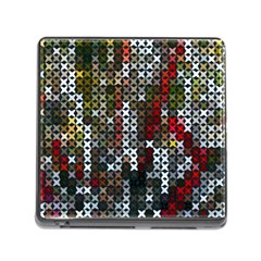 Christmas Cross Stitch Background Memory Card Reader (square) by Celenk