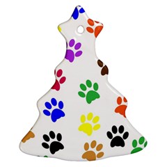 Pawprints Paw Prints Paw Animal Christmas Tree Ornament (two Sides) by Celenk