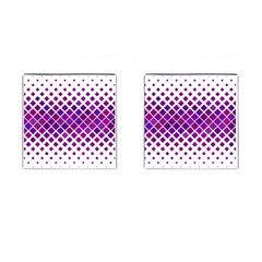 Pattern Square Purple Horizontal Cufflinks (square) by Celenk