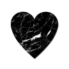 Black Texture Background Stone Heart Magnet by Celenk