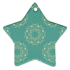 Floral Vintage Royal Frame Pattern Ornament (star) by Celenk