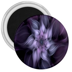 Fractal Flower Lavender Art 3  Magnets by Celenk