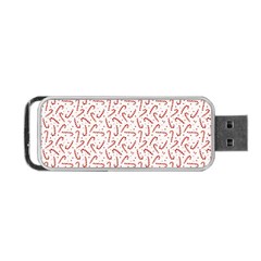 Candy Cane Portable Usb Flash (two Sides) by patternstudio