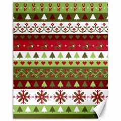 Christmas Spirit Pattern Canvas 11  X 14  