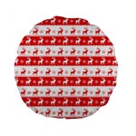 Knitted Red White Reindeers Standard 15  Premium Round Cushions