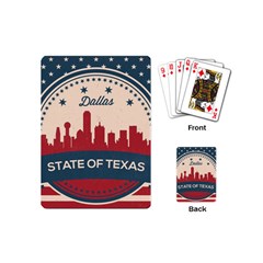 Retro Dallas Texas Skyline Playing Cards (mini)  by Bigfootshirtshop