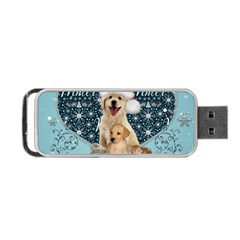 It s Winter And Christmas Time, Cute Kitten And Dogs Portable Usb Flash (one Side) by FantasyWorld7