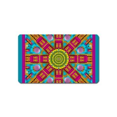Sunny And Bohemian Sun Shines In Colors Magnet (name Card) by pepitasart