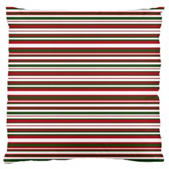 Christmas Stripes Pattern Large Flano Cushion Case (one Side) by patternstudio