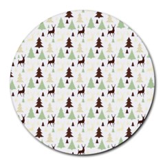 Reindeer Tree Forest Round Mousepads