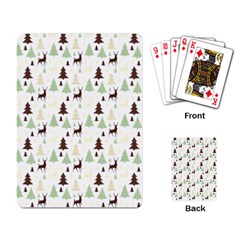 Reindeer Tree Forest Playing Card by patternstudio