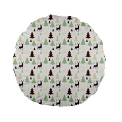 Reindeer Tree Forest Standard 15  Premium Flano Round Cushions