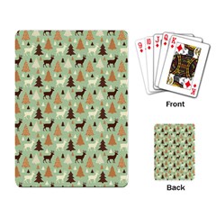 Reindeer Tree Forest Art Playing Card by patternstudio