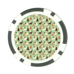 Reindeer Tree Forest Art Poker Chip Card Guard by patternstudio