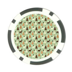 Reindeer Tree Forest Art Poker Chip Card Guard (10 Pack)