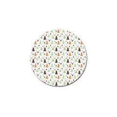 Reindeer Christmas Tree Jungle Art Golf Ball Marker (4 Pack) by patternstudio