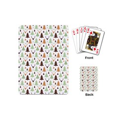 Reindeer Christmas Tree Jungle Art Playing Cards (mini)  by patternstudio