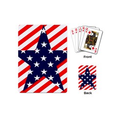 Patriotic Usa Stars Stripes Red Playing Cards (mini)  by Celenk