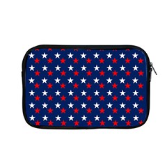 Patriotic Red White Blue Stars Blue Background Apple Macbook Pro 13  Zipper Case by Celenk