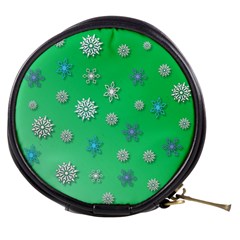 Snowflakes Winter Christmas Overlay Mini Makeup Bags by Celenk