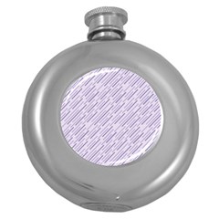 Halloween Lilac Paper Pattern Round Hip Flask (5 Oz) by Celenk