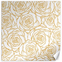 Yellow Peonies Canvas 12  X 12   by NouveauDesign
