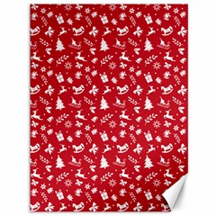 Red Christmas Pattern Canvas 36  X 48   by patternstudio