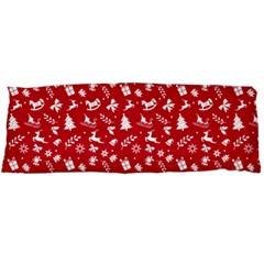 Red Christmas Pattern Body Pillow Case Dakimakura (two Sides) by patternstudio