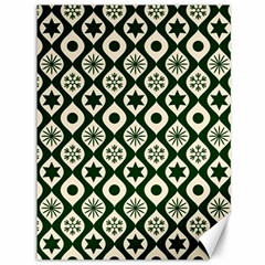 Green Ornate Christmas Pattern Canvas 36  X 48   by patternstudio