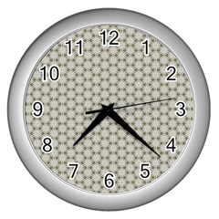 Background Website Pattern Soft Wall Clocks (silver)  by Celenk