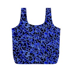 Texture Structure Electric Blue Full Print Recycle Bags (m)  by Celenk