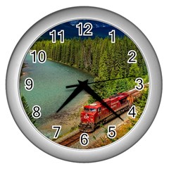 Canadian Railroad Freight Train Wall Clocks (silver)  by Bigfootshirtshop